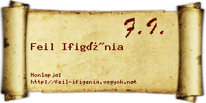 Feil Ifigénia névjegykártya